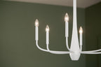 KICHLER 52525WH Deela 28 Inch 6 Light Chandelier In White