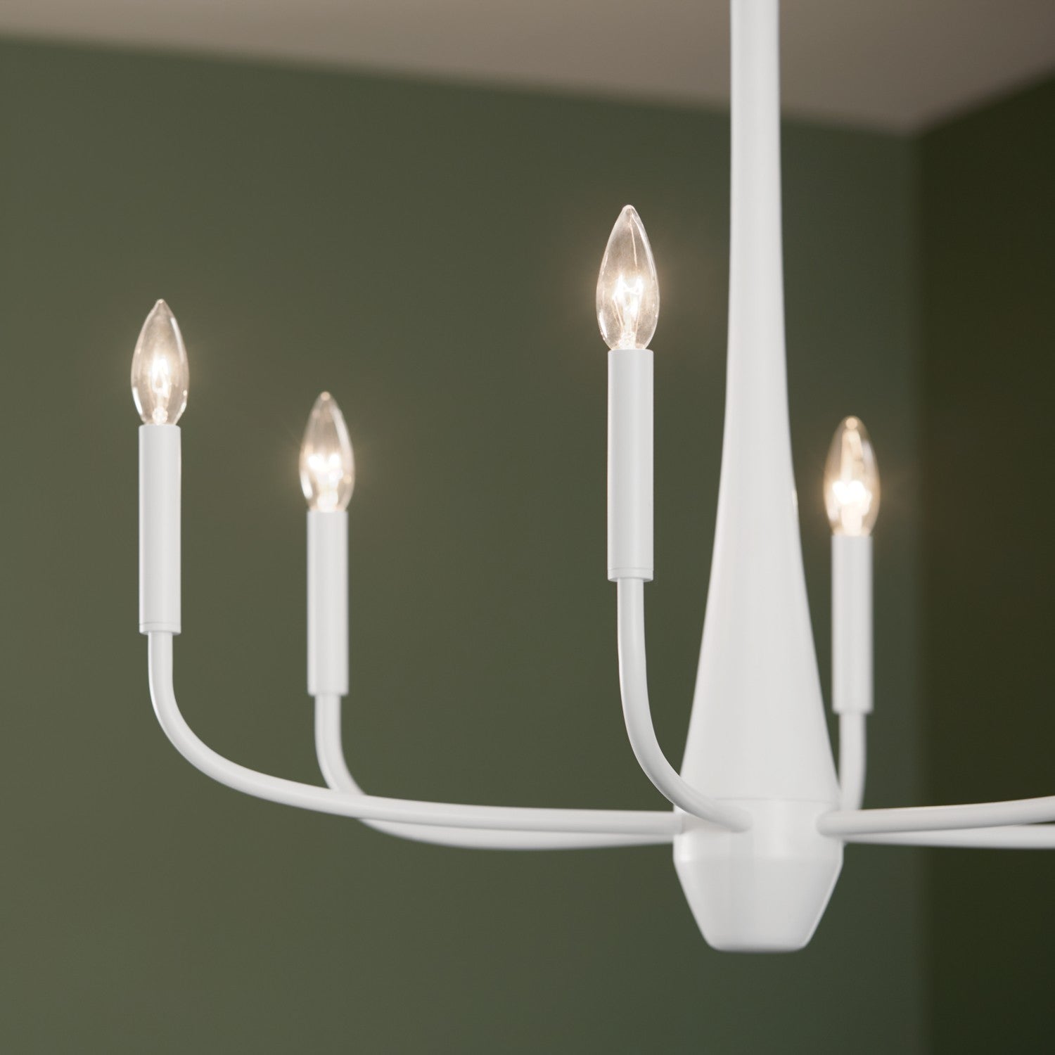 KICHLER 52525WH Deela 28 Inch 6 Light Chandelier In White