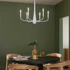 KICHLER 52525WH Deela 28 Inch 6 Light Chandelier In White