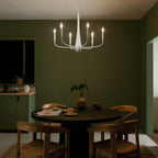 KICHLER 52525WH Deela 28 Inch 6 Light Chandelier In White