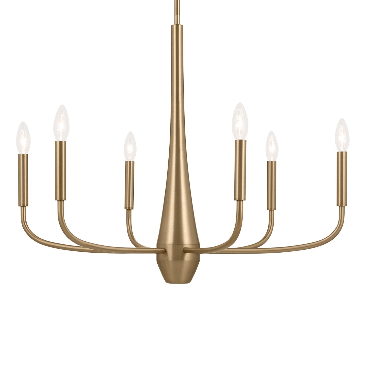 KICHLER 52525CPZ Deela 28 Inch 6 Light Chandelier In Champagne Bronze