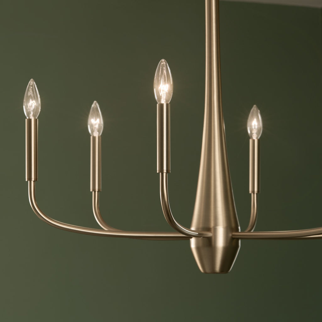 KICHLER 52525CPZ Deela 28 Inch 6 Light Chandelier In Champagne Bronze