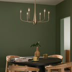 KICHLER 52525CPZ Deela 28 Inch 6 Light Chandelier In Champagne Bronze