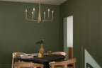 KICHLER 52525CPZ Deela 28 Inch 6 Light Chandelier In Champagne Bronze