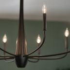 KICHLER 52526BK Deela 36 Inch 8 Light Chandelier In Black