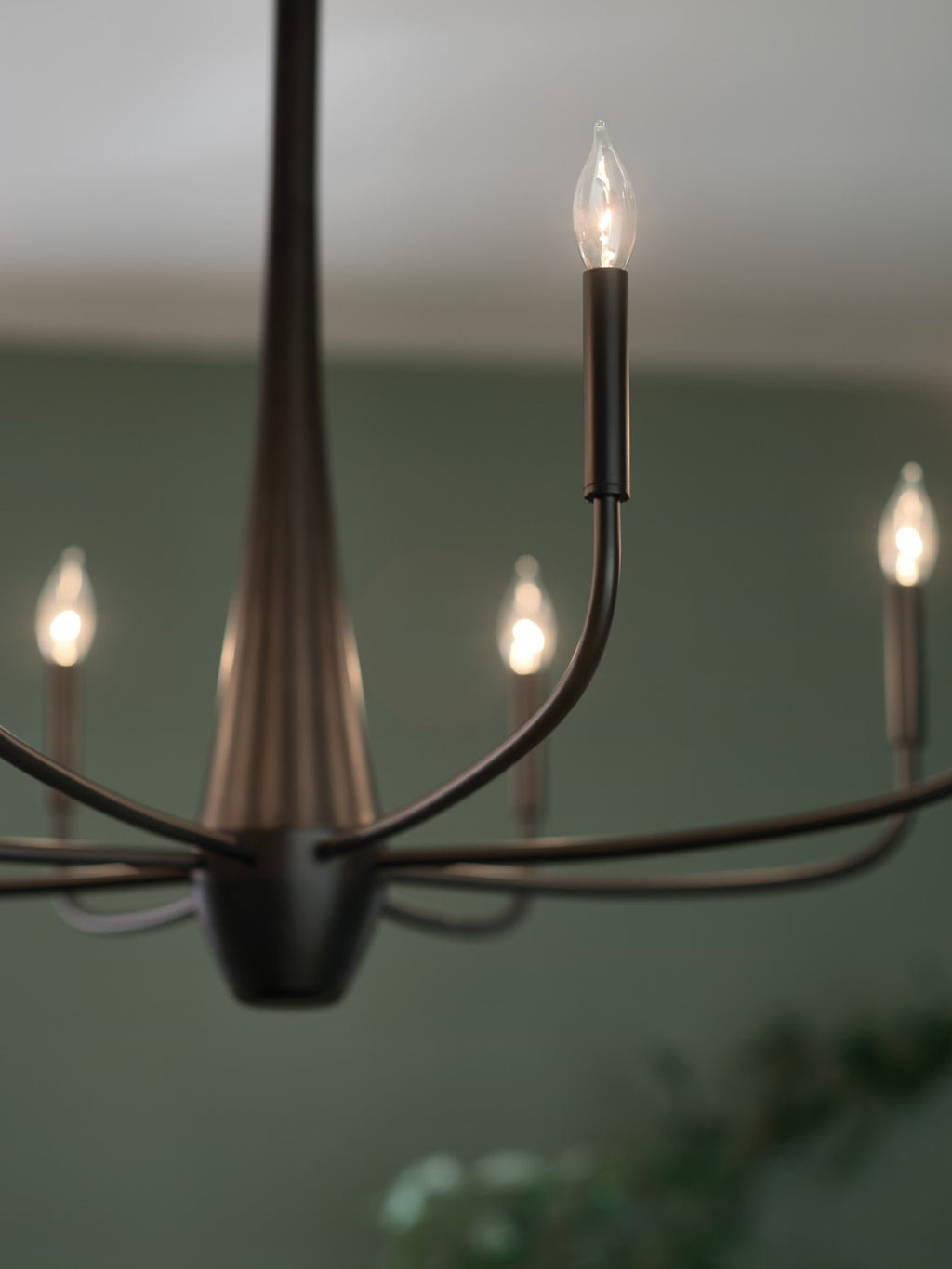 KICHLER 52526BK Deela 36 Inch 8 Light Chandelier In Black
