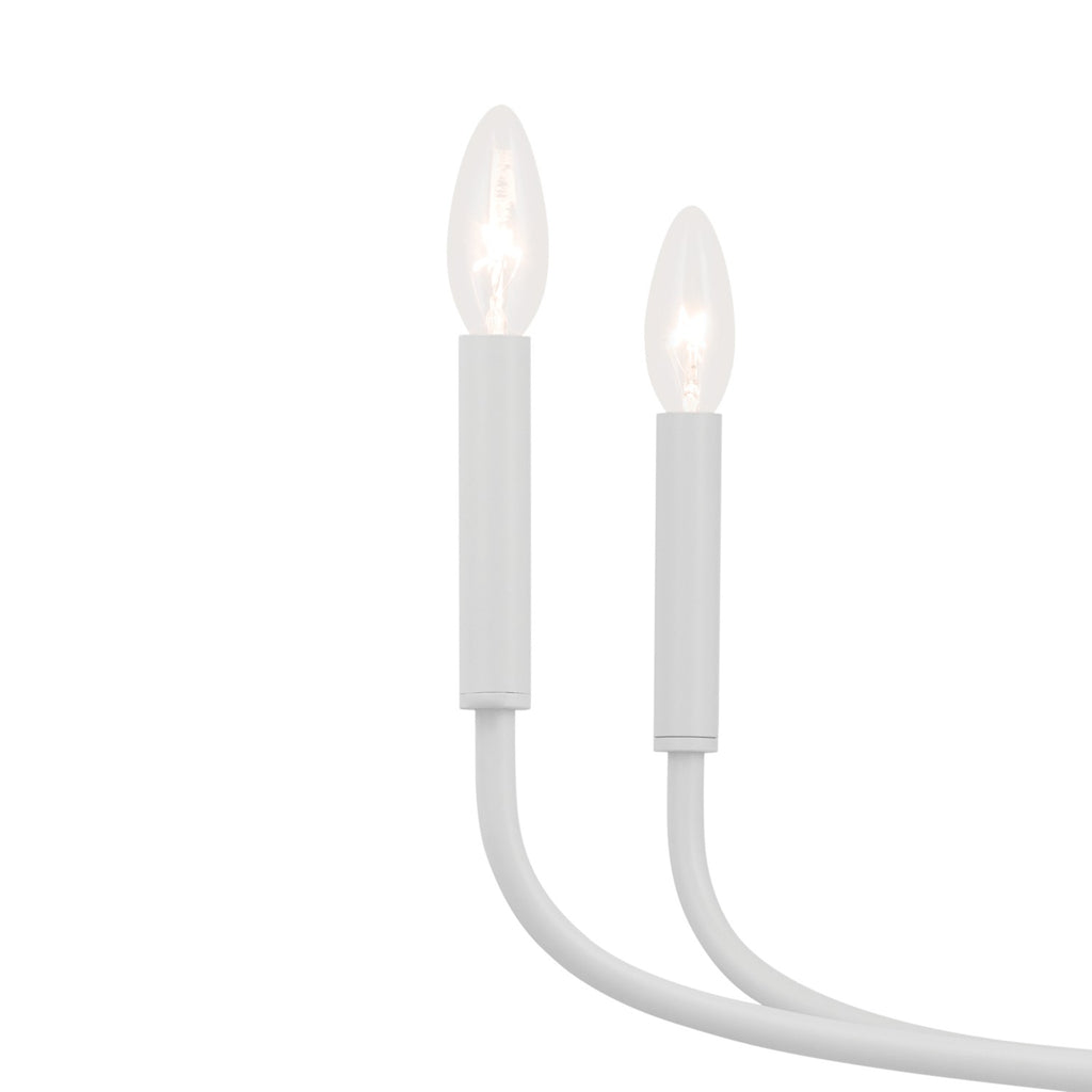 KICHLER 52526WH Deela 36 Inch 8 Light Chandelier In White