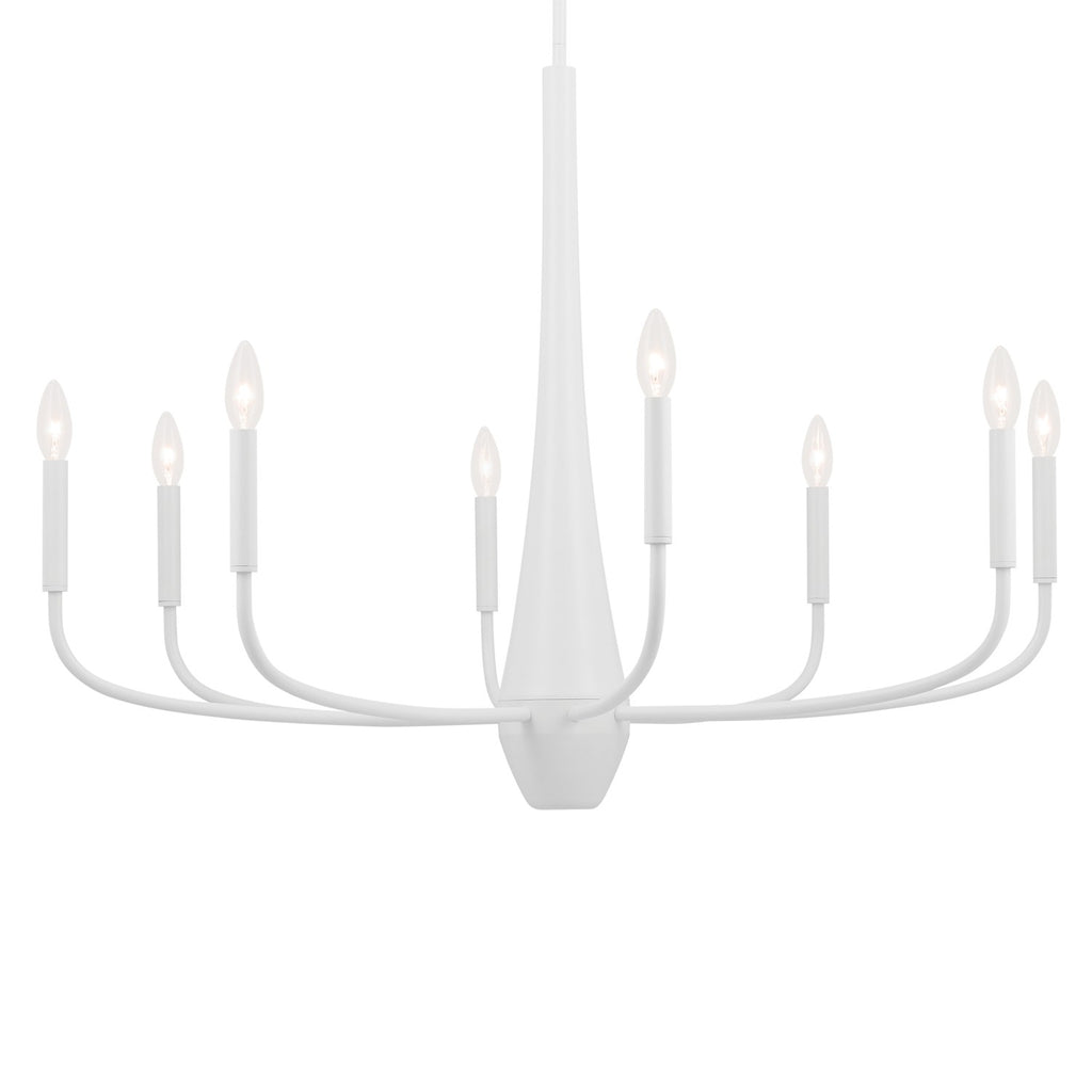 KICHLER 52526WH Deela 36 Inch 8 Light Chandelier In White