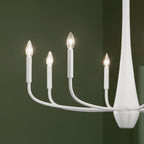 KICHLER 52526WH Deela 36 Inch 8 Light Chandelier In White