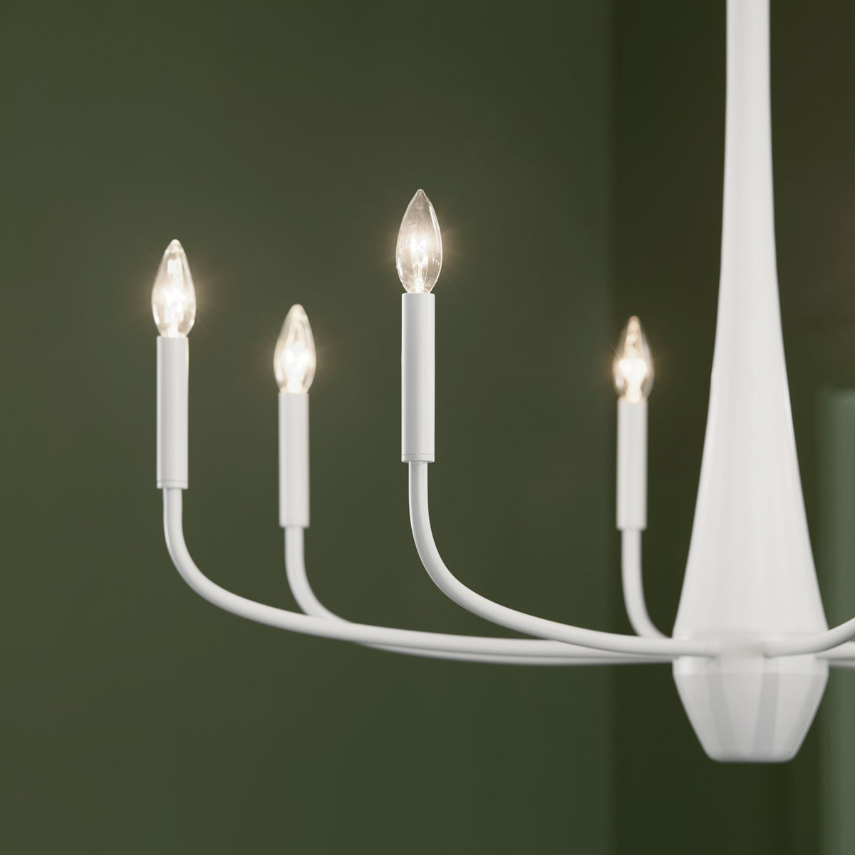 KICHLER 52526WH Deela 36 Inch 8 Light Chandelier In White