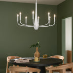 KICHLER 52526WH Deela 36 Inch 8 Light Chandelier In White