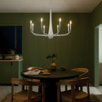 KICHLER 52526WH Deela 36 Inch 8 Light Chandelier In White