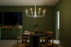 KICHLER 52526WH Deela 36 Inch 8 Light Chandelier In White
