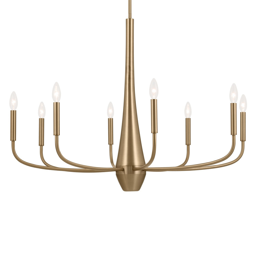 KICHLER 52526CPZ Deela 36 Inch 8 Light Chandelier In Champagne Bronze