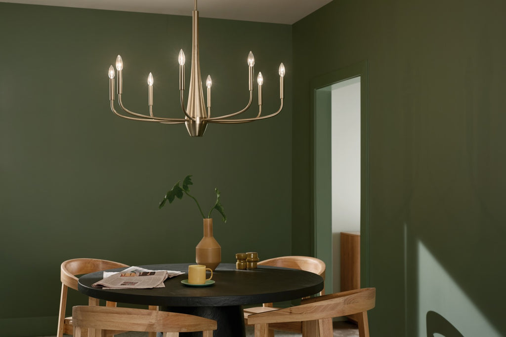 KICHLER 52526CPZ Deela 36 Inch 8 Light Chandelier In Champagne Bronze