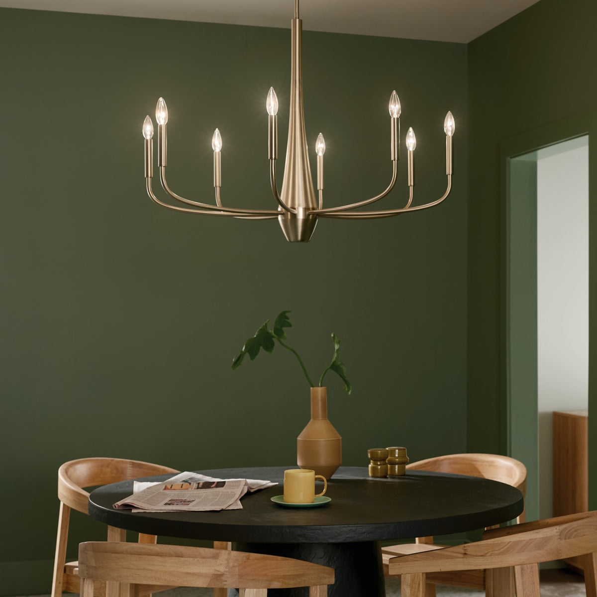 KICHLER 52526CPZ Deela 36 Inch 8 Light Chandelier In Champagne Bronze