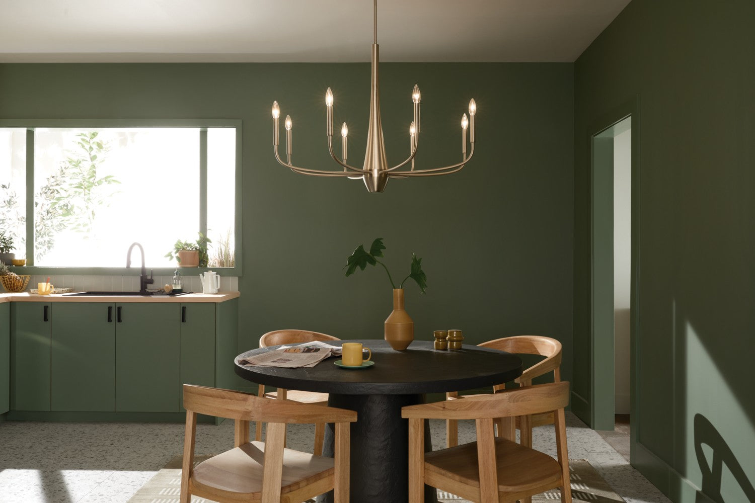 KICHLER 52526CPZ Deela 36 Inch 8 Light Chandelier In Champagne Bronze
