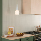 KICHLER 52529WH Deela 17 Inch 1 Light Pendant With Satin Etched Cased Opal Glass In White
