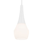 KICHLER 52529WH Deela 17 Inch 1 Light Pendant With Satin Etched Cased Opal Glass In White