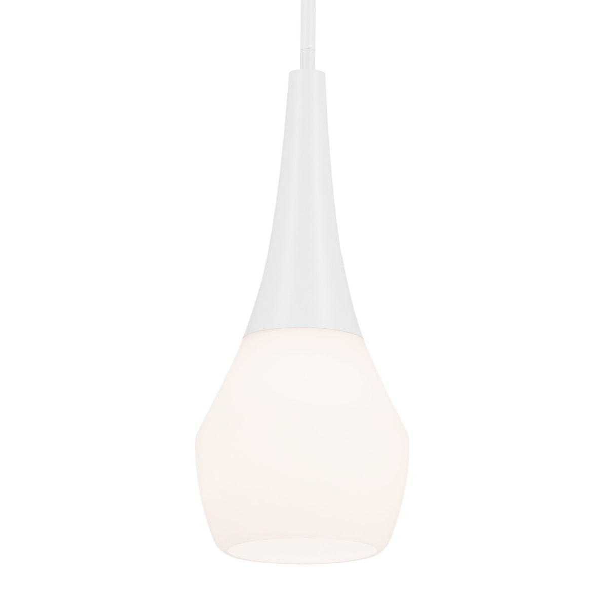 KICHLER 52529WH Deela 17 Inch 1 Light Pendant With Satin Etched Cased Opal Glass In White