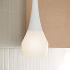 KICHLER 52529WH Deela 17 Inch 1 Light Pendant With Satin Etched Cased Opal Glass In White