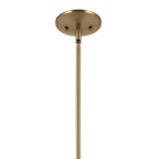 KICHLER 52529CPZ Deela 17 Inch 1 Light Pendant With Satin Etched Cased Opal Glass In Champagne Bronze