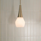 KICHLER 52529CPZ Deela 17 Inch 1 Light Pendant With Satin Etched Cased Opal Glass In Champagne Bronze