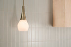 KICHLER 52529CPZ Deela 17 Inch 1 Light Pendant With Satin Etched Cased Opal Glass In Champagne Bronze