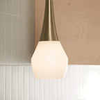 KICHLER 52529CPZ Deela 17 Inch 1 Light Pendant With Satin Etched Cased Opal Glass In Champagne Bronze
