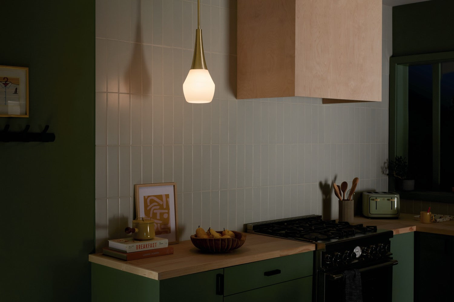 KICHLER 52529CPZ Deela 17 Inch 1 Light Pendant With Satin Etched Cased Opal Glass In Champagne Bronze