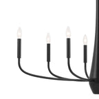 KICHLER 52528BK Deela 41 Inch 8 Light Oval Chandelier In Black