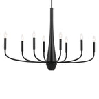 KICHLER 52528BK Deela 41 Inch 8 Light Oval Chandelier In Black