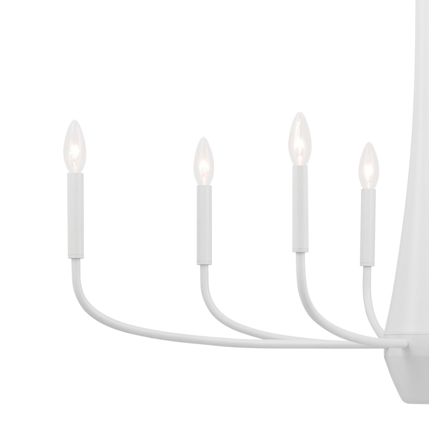 KICHLER 52528WH Deela 41 Inch 8 Light Oval Chandelier In White