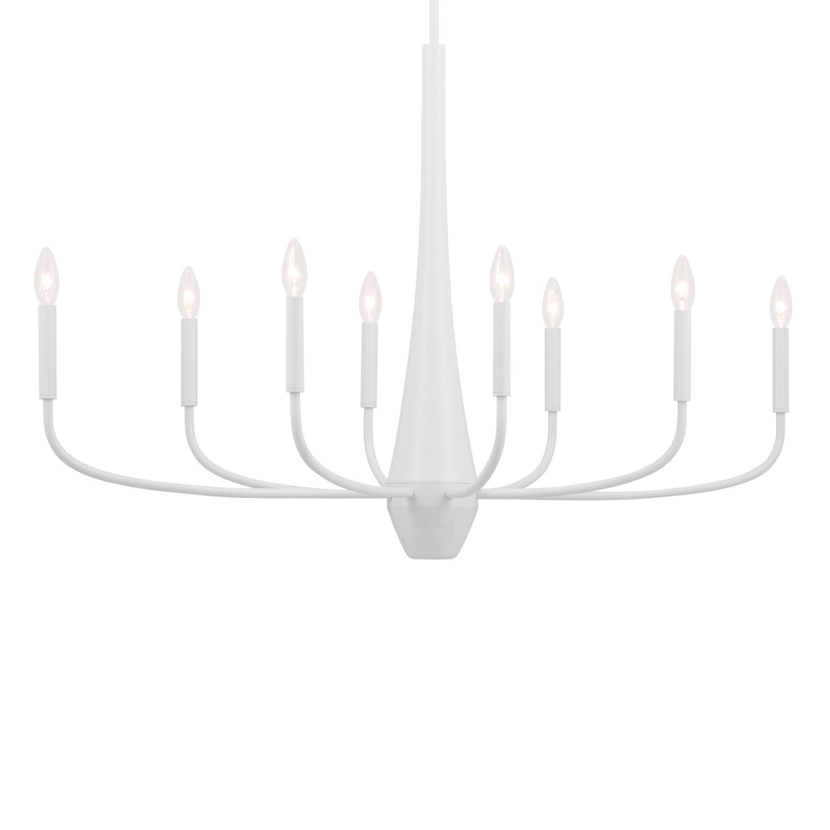 KICHLER 52528WH Deela 41 Inch 8 Light Oval Chandelier In White