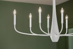 KICHLER 52528WH Deela 41 Inch 8 Light Oval Chandelier In White