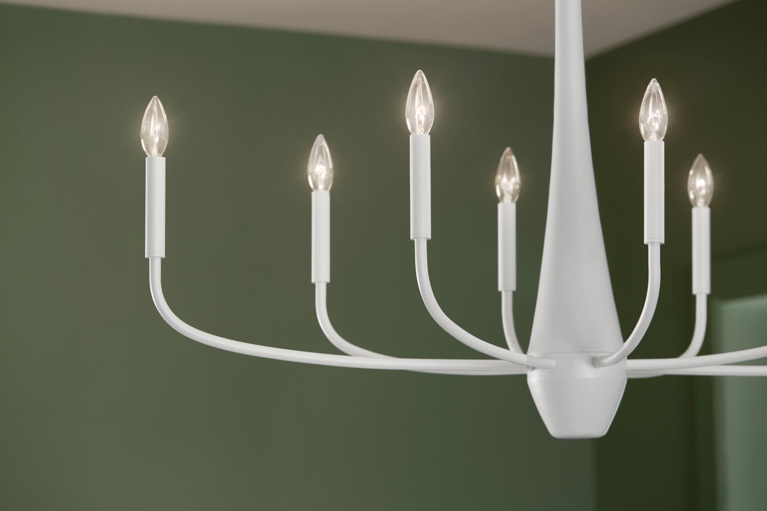 KICHLER 52528WH Deela 41 Inch 8 Light Oval Chandelier In White