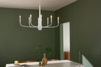 KICHLER 52528WH Deela 41 Inch 8 Light Oval Chandelier In White