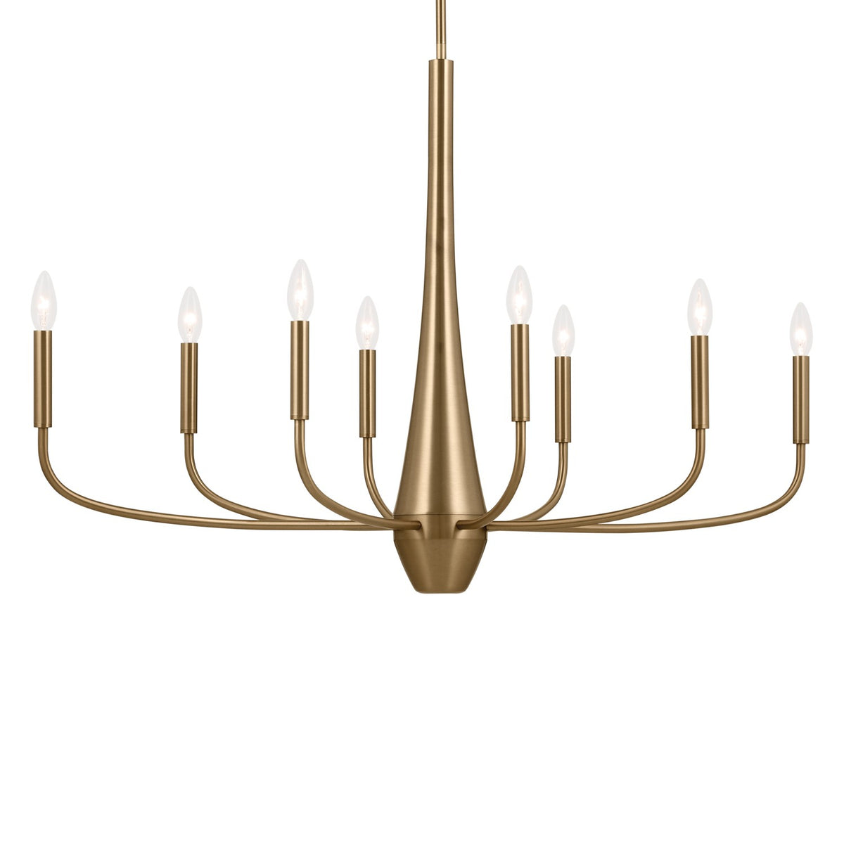 KICHLER 52528CPZ Deela 41 Inch 8 Light Oval Chandelier In Champagne Bronze