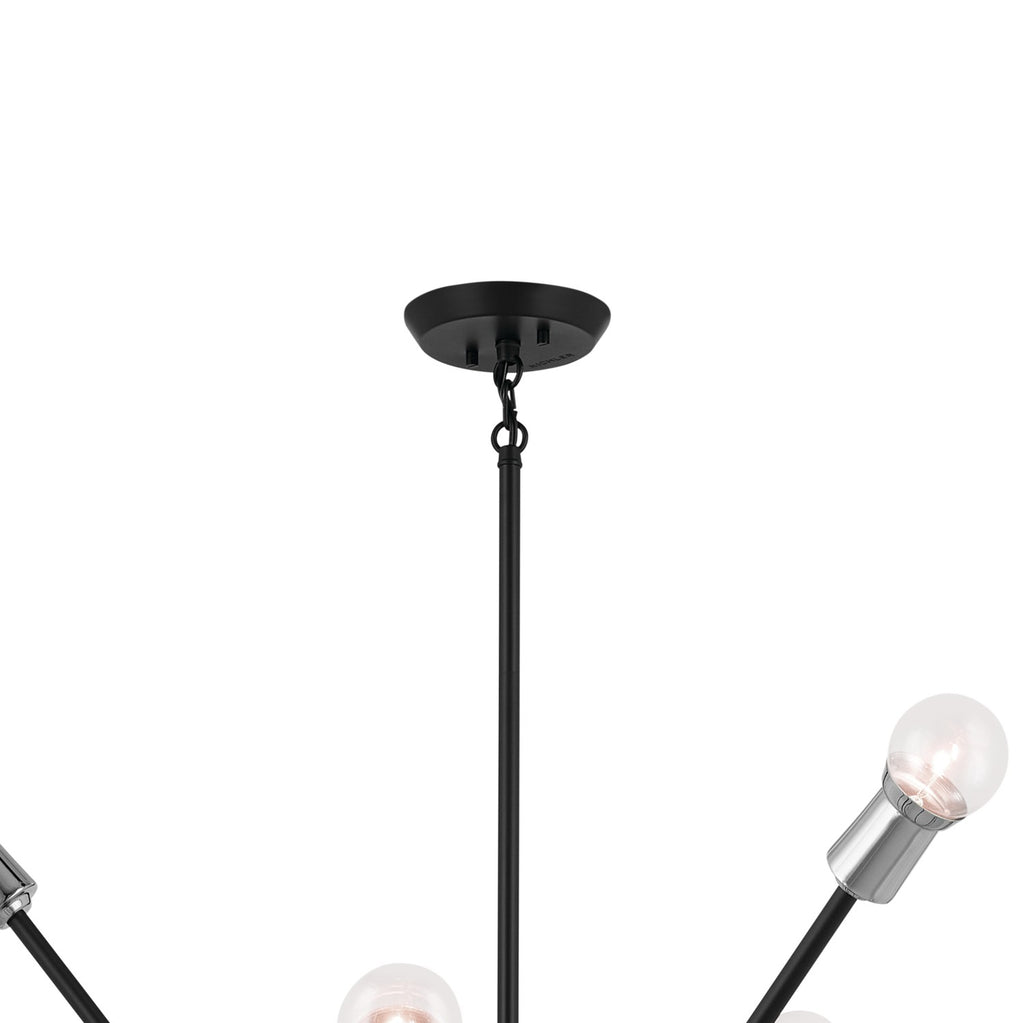 KICHLER 52537BK Armstrong 63" 16 Light Chandelier In Black