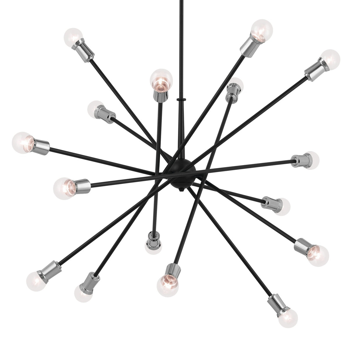 KICHLER 52537BK Armstrong 63" 16 Light Chandelier In Black