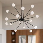 KICHLER 52537BK Armstrong 63" 16 Light Chandelier In Black