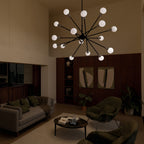 KICHLER 52537BK Armstrong 63" 16 Light Chandelier In Black