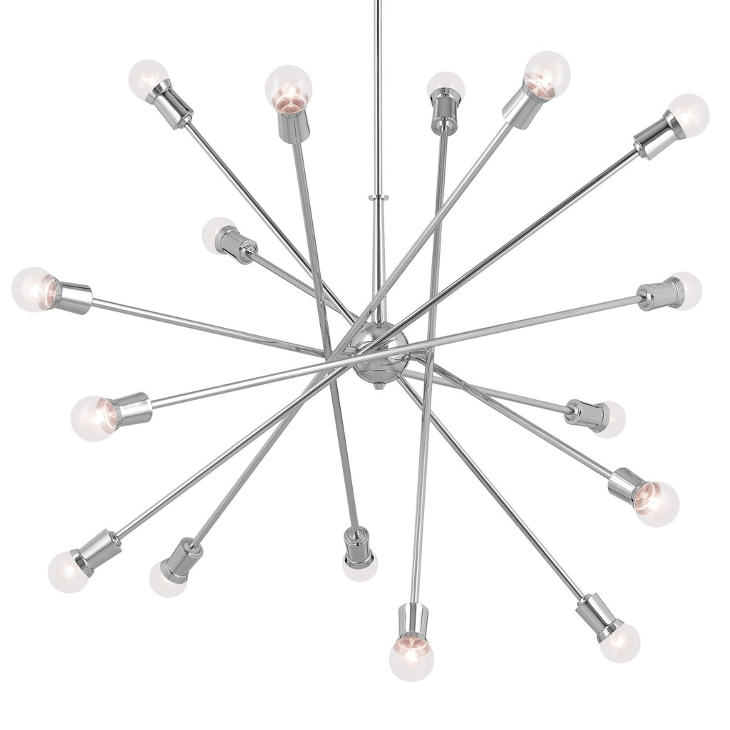 KICHLER 52537CH Armstrong 63" 16 Light Chandelier In Chrome