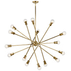 KICHLER 52537NBR Armstrong 63" 16 Light Chandelier In Natural Brass