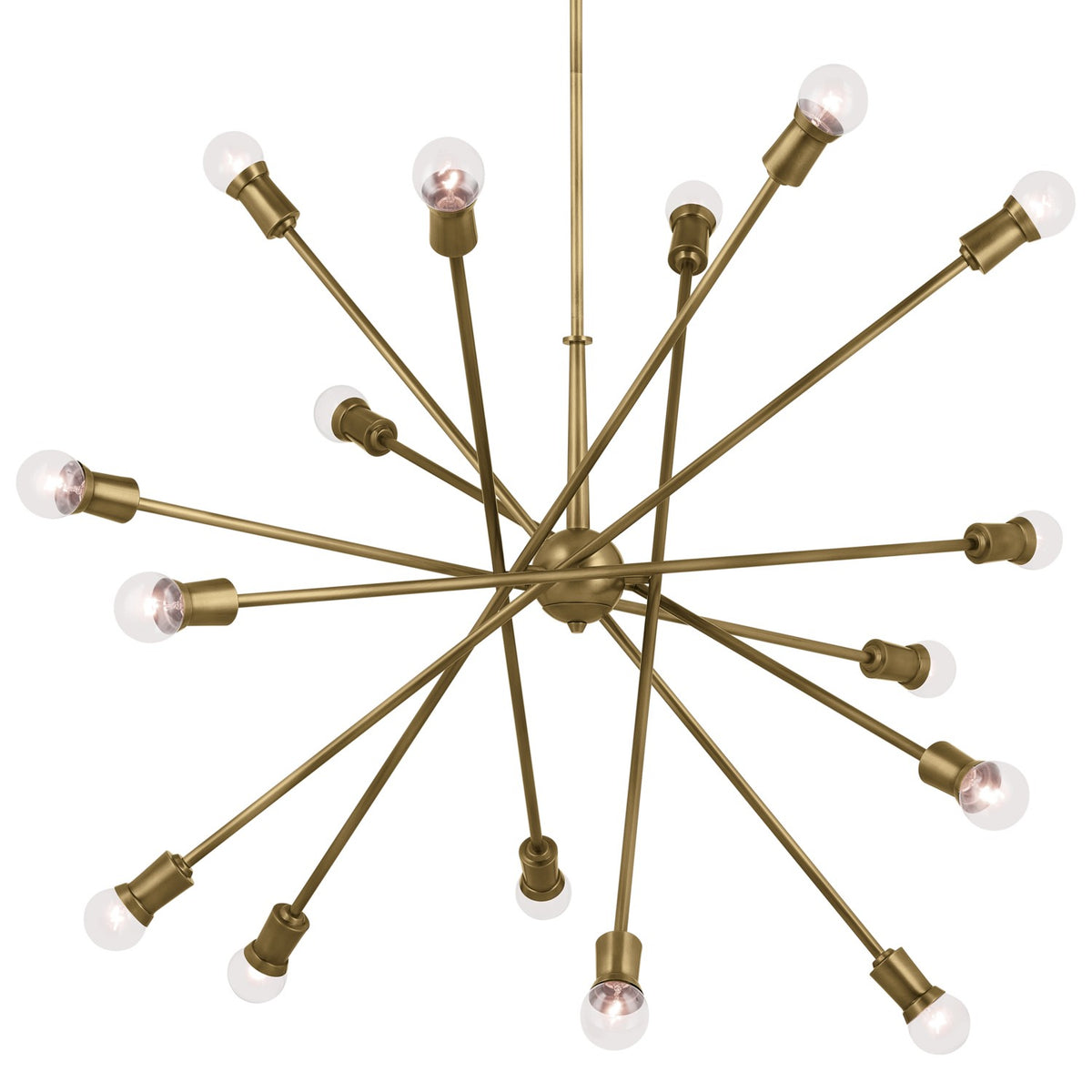 KICHLER 52537NBR Armstrong 63" 16 Light Chandelier In Natural Brass