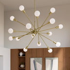 KICHLER 52537NBR Armstrong 63" 16 Light Chandelier In Natural Brass