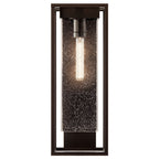 KICHLER 59063OZ The Mercer 24" 1 Light Outdoor Wall Light With Clear Seeded Glass In Olde Bronze