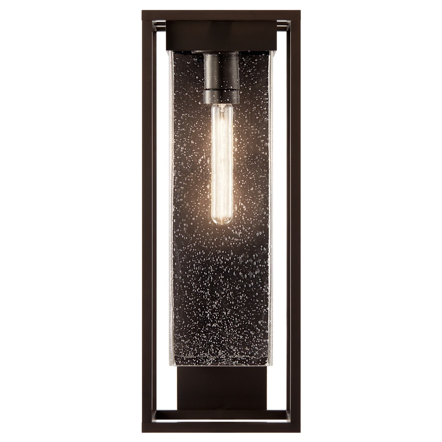KICHLER 59063OZ The Mercer 24" 1 Light Outdoor Wall Light With Clear Seeded Glass In Olde Bronze