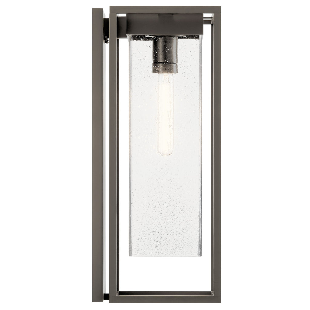 KICHLER 59063OZ The Mercer 24" 1 Light Outdoor Wall Light With Clear Seeded Glass In Olde Bronze