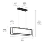 KICHLER 84331MBK Jestin 46 Inch Led Linear Chandelier In Matte Black